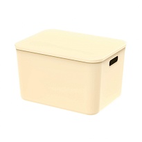 Ящик пластиковый вкладываемый бежевый 410х305х245 мм в Альметьевске Ящик пластиковый вкладываемый бежевый 410х305х245 мм в Альметьевске