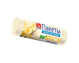 Мешки для мусора 60 л, ароматизированные, Ваниль, бежевые, в рулоне 20 шт., ПНД, 9 мкм, 650х550 мм, GRIFON Aroma, 101-023 V в Альметьевске