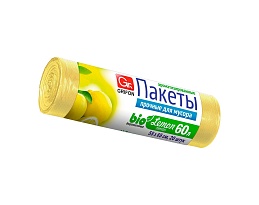 Мешки для мусора 60 л, ароматизированные, Лимон, желтые, в рулоне 20 шт., ПНД, 9 мкм, 650х550 мм, GRIFON Aroma, 101-023 Li в Альметьевске