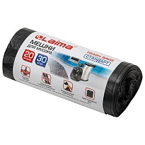 Мешки для мусора 20 л, черные, в рулоне 30 шт., ПНД, 8 мкм, 500х450 мм, LAIMA, 601376 в Альметьевске