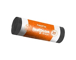 Мешки для мусора 20 л, черные, в рулоне 25 шт., ПНД, 6 мкм, 420х450 мм, SIBIRSKAYA, 101-001 S в Альметьевске