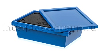 Изотермический контейнер KV 6416 в сборе с крышкой голубой в Альметьевске Изотермический контейнер KV 6416 в сборе с крышкой голубой в Альметьевске