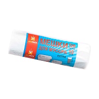 Мешки для мусора 120 л, белые, рулон 10 шт., ПНД, 12 мкм, 1100х690 мм, Эконом, МЭ2622 (МНЭ 120-10б) в Альметьевске