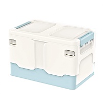 Ящик пластиковый складной белый, дно голубое, 370х240х240 мм в Альметьевске