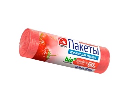Мешки для мусора 60 л, ароматизированные, Клубника, красные, в рулоне 20 шт., ПНД, 9 мкм, 650х550 мм, GRIFON Aroma, 101-023 K в Альметьевске