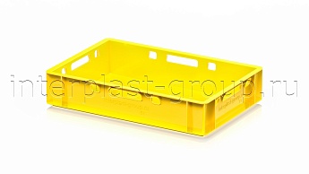 Ящик для мяса и колбасных изделий Е-1 желтый в Альметьевске Ящик для мяса и колбасных изделий Е-1 желтый в Альметьевске