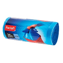 Мешки для мусора 35 л, с ушками, синие, в рулоне 30 шт., ПНД, 10,5 мкм, 640х500 мм, PACLAN Multitop, 600819 в Альметьевске