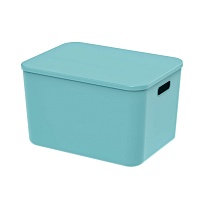 Ящик пластиковый вкладываемый бирюзовый 410х305х245 мм в Альметьевске