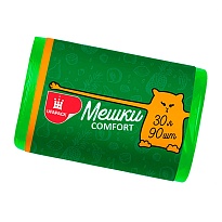 Мешки для мусора 30 л, зеленые, в рулоне 90 шт., ПНД, 6 мкм, 560х480 мм, Comfort, М4268 в Альметьевске