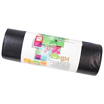 Мешки для мусора 220 л, черные, в рулоне 10 шт., ПВД, 29 мкм, 1100х830 мм, Концепция Быта ЭкоДом, 604924 в Альметьевске