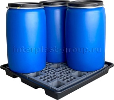 Поддон пластиковый для четырех бочек в Альметьевске Поддон пластиковый для четырех бочек в Альметьевске
