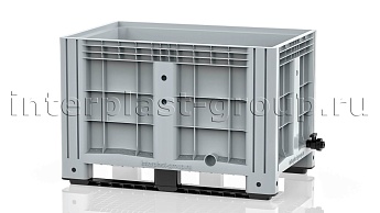 Контейнер iBox сплошной на полозьях с краном серый в Альметьевске