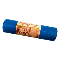 Мешки для мусора 100 л, с завязками, синие, в рулоне 10 шт., ПВД, 40 мкм, 840х670 мм, Концепция Быта Vitalux, 604933 в Альметьевске